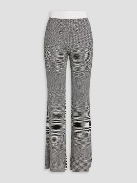 Missoni Space-dyed ribbed silk flared pants