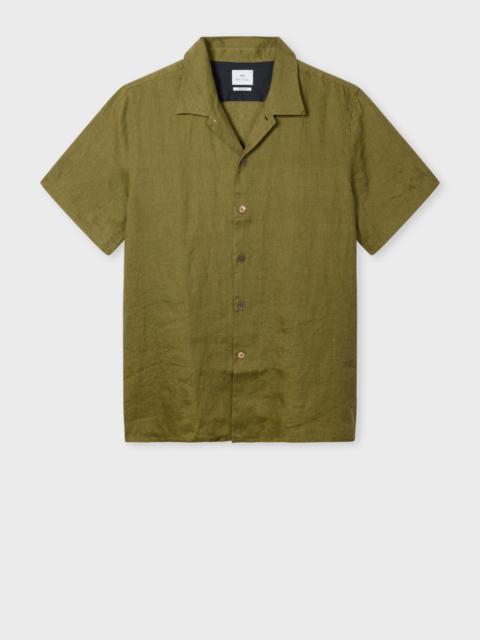 Paul Smith Casual-Fit Piece-Dyed Khaki Linen Shirt