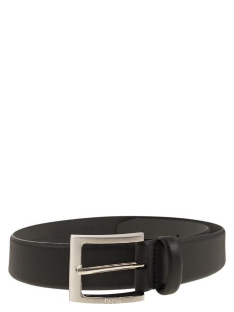BOSS Boss Men Nappa Leather Belt With Pin Buckle