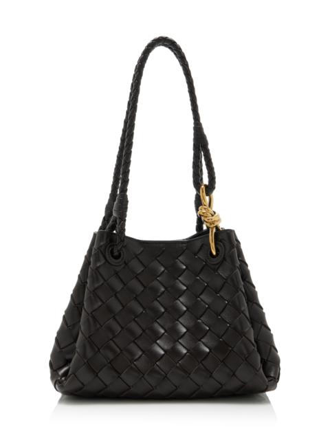 Bottega Veneta Small Andiamo Intrecciato Leather Bag brown