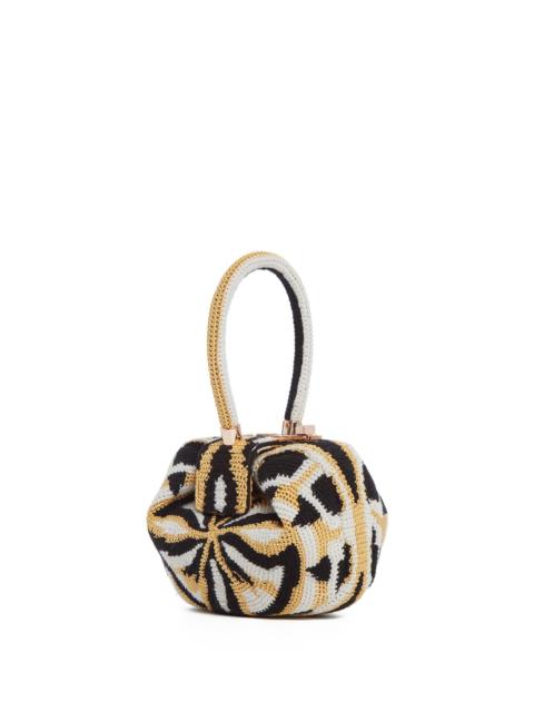 GABRIELA HEARST Demi Bag in Gold, Black & Ivory Crochet