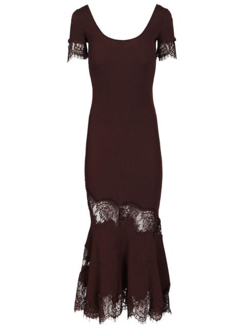 self-portrait Self-Portrait Women Ribbed Midi Dress