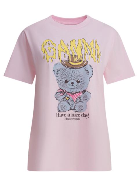 GANNI Ganni Women "Bear" Cotton T-Shirt