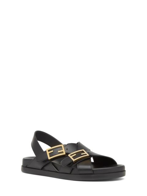 FENDI Fendi Feel Slingback Sandal in F0Qa1 Nero at Nordstrom