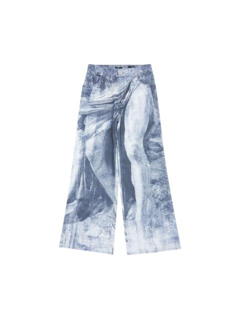 Balmain Balmain Statue Printed Loose Denim Pants 'Blue/Gris'