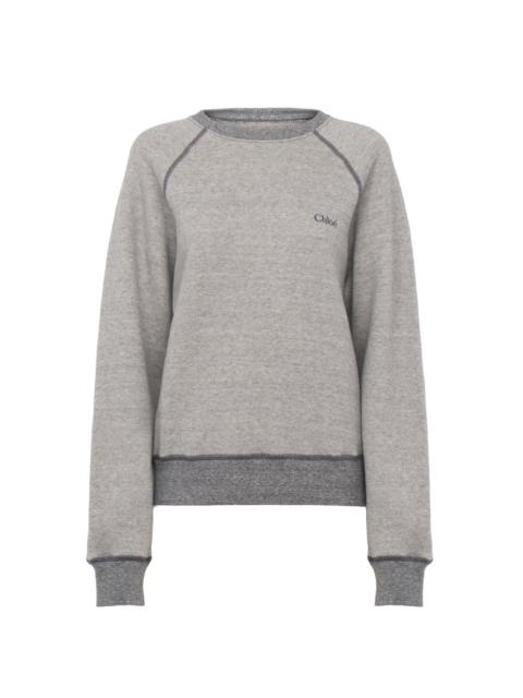 Chloé LOGO SWEATER IN COTTON FLEECE MIX