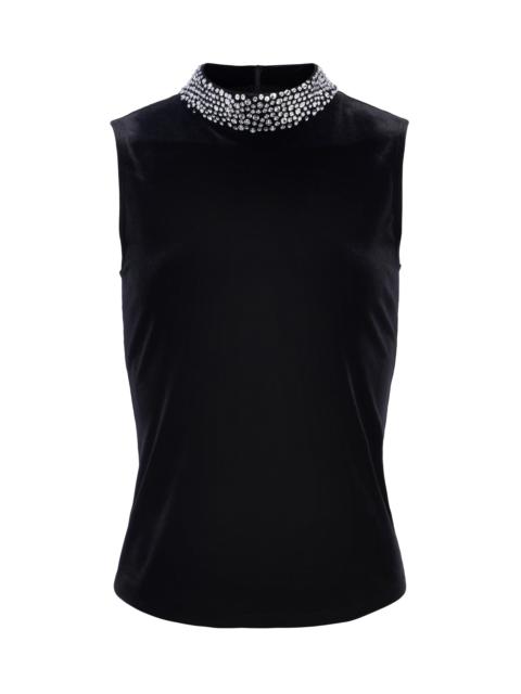 L'AGENCE Madelyn Embellished Velvet Top