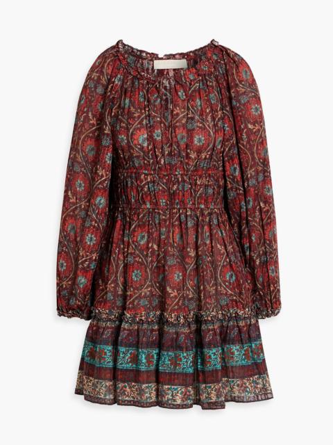 ULLA JOHNSON Val printed cotton-blend mini dress