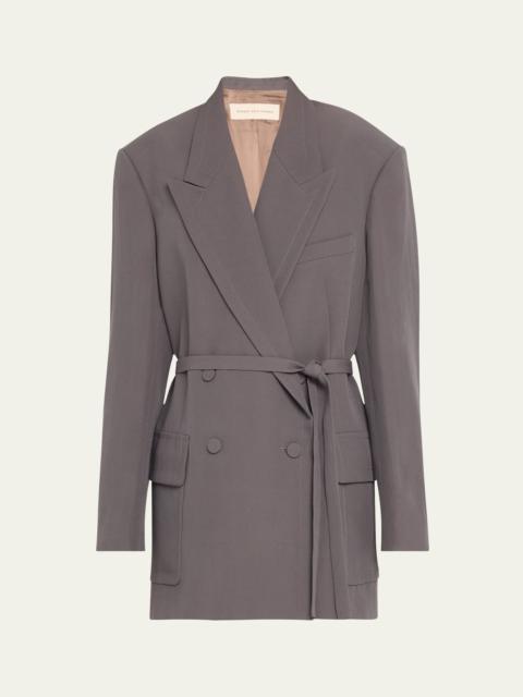 Bless Double-Breast Belted Wool Jacket