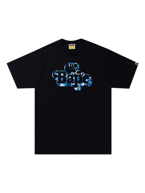 A BATHING APE® BAPE ABC Camo Milo On Tee 'Black/Blue'
