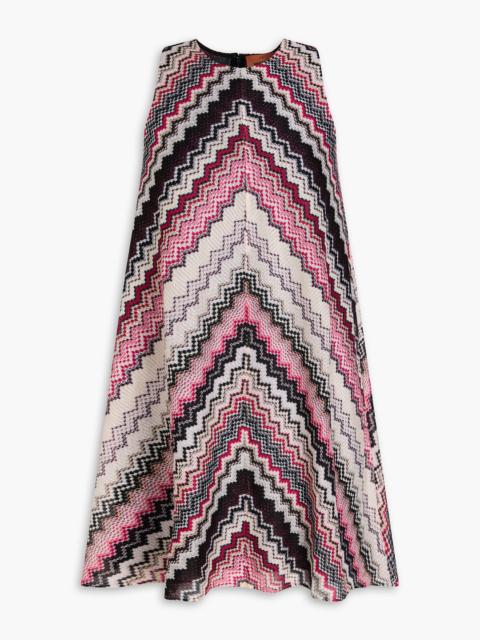 Missoni Metallic crochet-knit mini dress