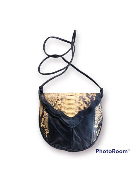 Other Designers Snakeskin Leather Bag in Black Color