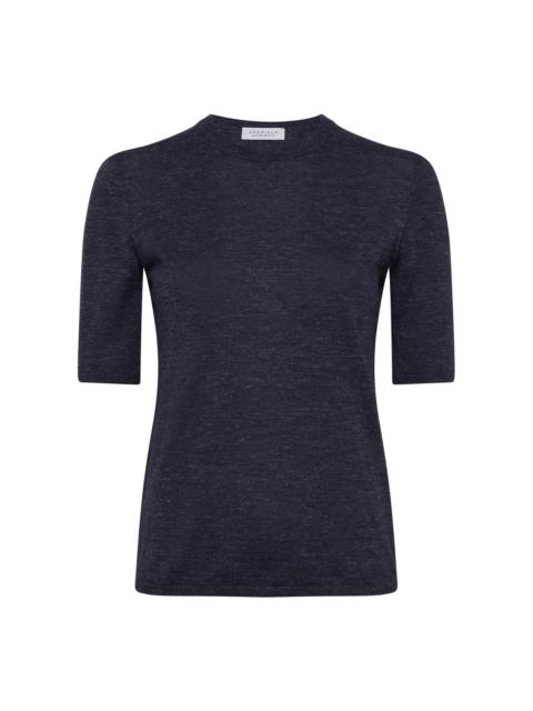 GABRIELA HEARST Chryse Cashmere-Silk Top navy
