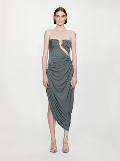 CHRISTOPHER ESBER Orica Crystal Ruched Jersey Strapless Dress