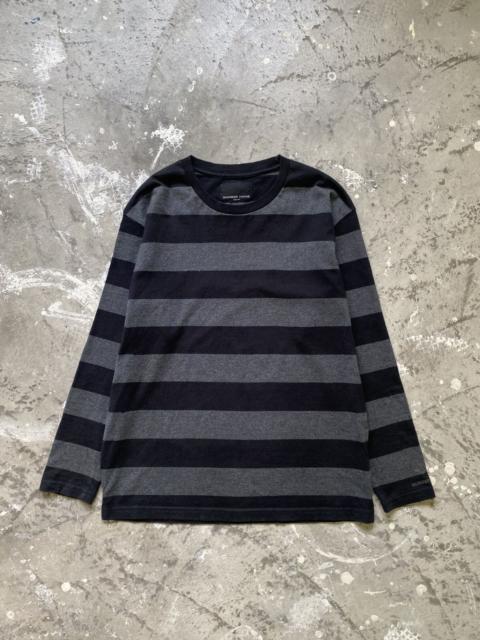 NUMBER (N)INE Number (N)ine Stripe Black And Gray Long Sleeve