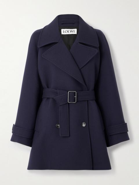 Loewe Double-breasted Belted Wool And Silk-blend Twill Jacket