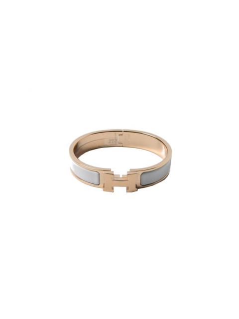 Hermès Hermes H Logo Bracelet Rose White