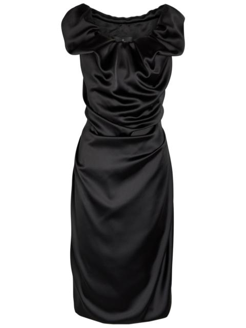 Vivienne Westwood Vivienne Westwood Ginnie Amber Draped Satin Midi Dress