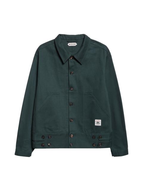 BODE Bode Knolly Brook Cotton Jacket in Dark Green at Nordstrom