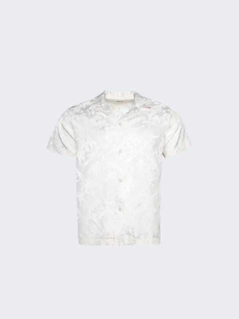 BODE Football Jacquard Bowling Shirt Cream