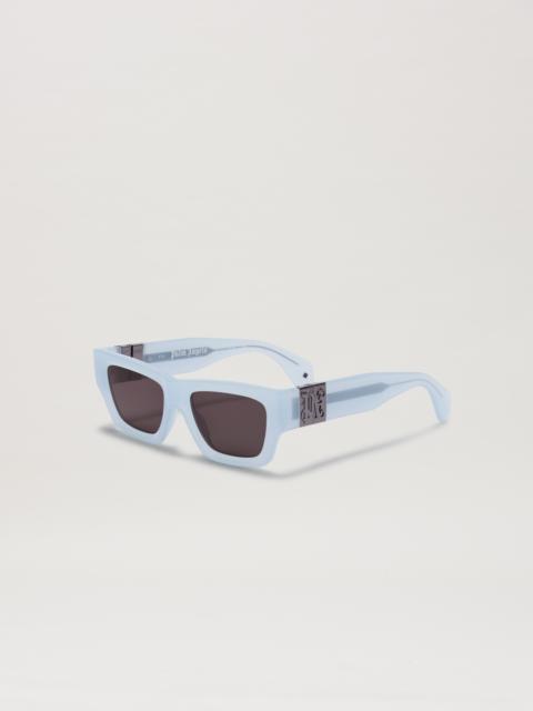 Palm Angels MAGNOLIA SUNGLASSES LIGHT BLUE - DARK GR