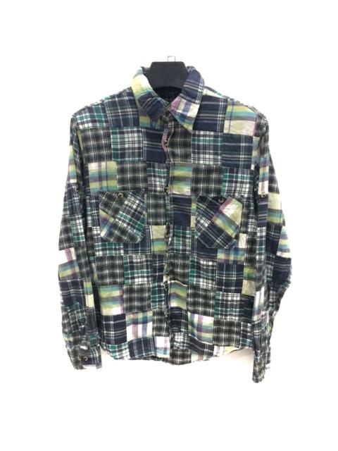 Other Designers Japanese Brand - Japanese Brand Jungle Storm Patchwork Shirt Button Up