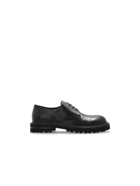 GIORGIO ARMANI GIORGIO ARMANI Black Leather Shoes New & Authentic (Men's si