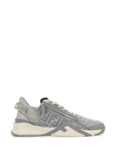 FENDI Fendi Men Grey Fabric Fendi Flow Sneakers