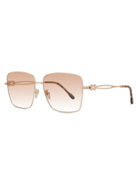 Other Designers Fred Square Ladies Sunglasses FG40052U 33F 59