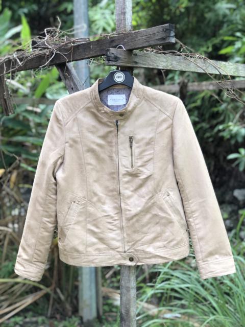 Other Designers Vintage - Vintage 90's Moleskin Zipper Jacket by Theoria