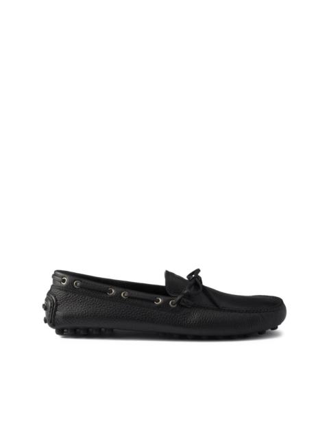 Prada Prada Black Boat Shoes Men