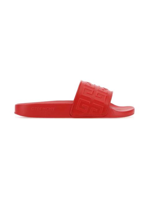 Red Leather 4g Slippers