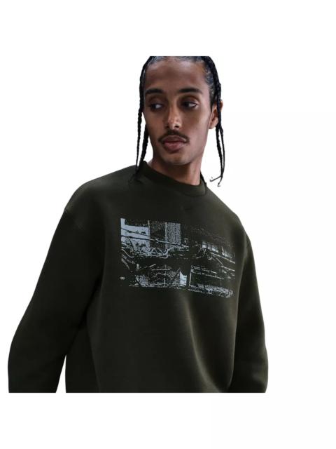 Nike Men's Tech Fleece Crew with Reflective Accents Sweater