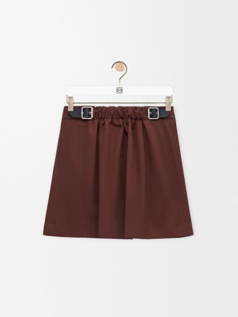 Loewe Belted skirt in cotton and silk