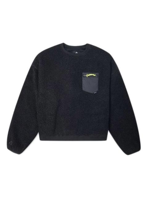 Converse (WMNS) Converse Loose Short Sweater 'Black' 10020289-A02