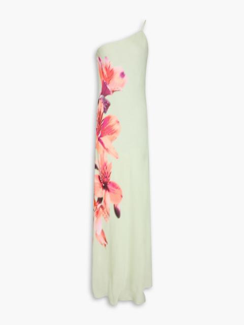 DEREK LAM 10 CROSBY Milou one-shoulder floral-print crepe gown