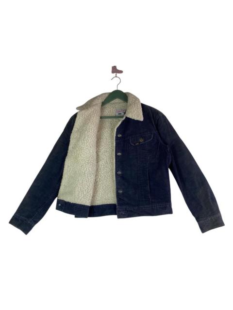 Other Designers Vintage - Vtg 90s Lee Storm Rider corduroy trucker sherpa lined jacket