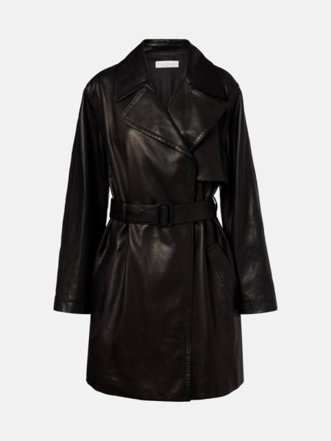 The Row Siempra leather coat
