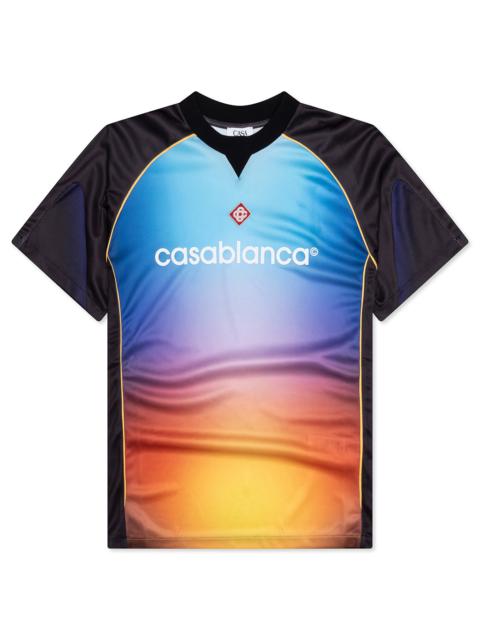 CASABLANCA PRINTED FOOTBALL TOP - GRADIENT