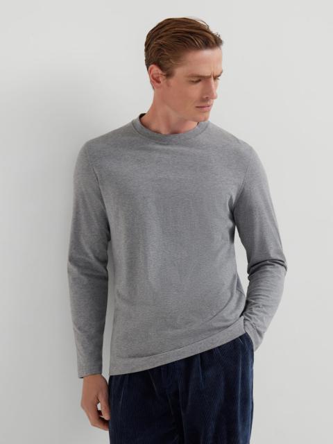 Brunello Cucinelli Cotton jersey long sleeve crew neck T-shirt