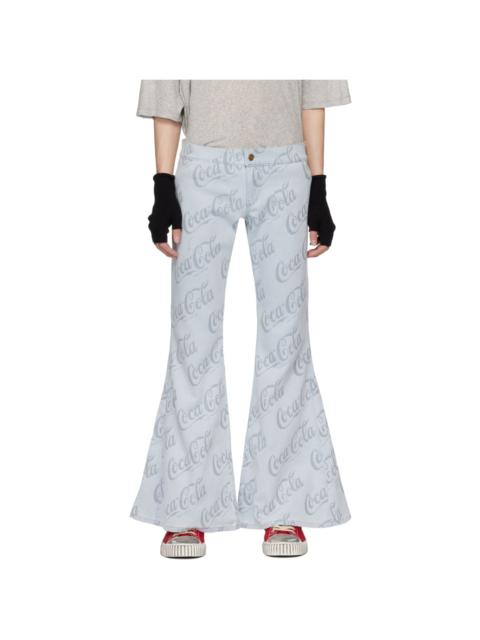 ERL Blue Jacquard Jeans