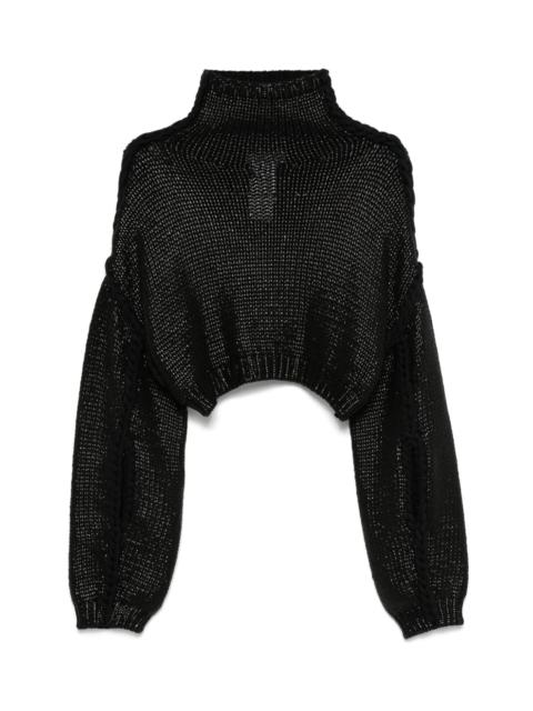 Sportmax Cropped cotton sweater