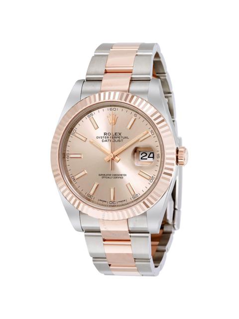 ROLEX Rolex Datejust 41 Sundust Dial Steel and 18K Everose Gold Men's Watch 126331SNSO
