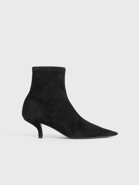 TOTEME Suede heeled sock boots black