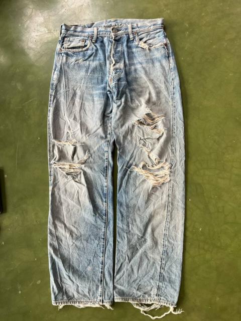 Other Designers Vintage - 🔥90s Evisu Rare Distressed Washed Kurt Cobain Jeans