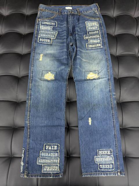 NUMBER (N)INE Number Nine 02ss slogan patch pants
