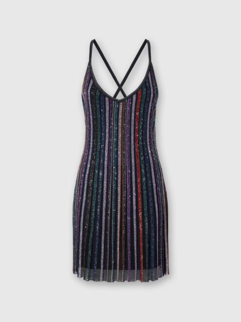 Missoni Missoni Mini Dress With Interlaced Straps in Multicoloured at Nordstrom