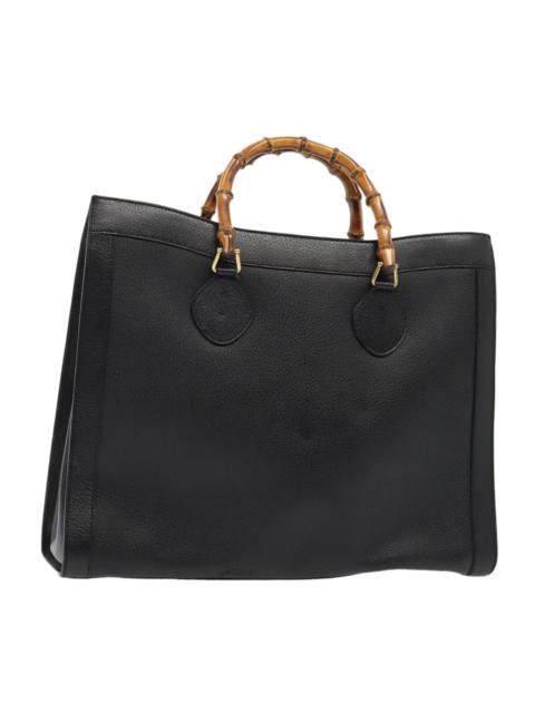 GUCCI GUCCI Bamboo Hand Bag Leather Black Gold 002 1186 002 1186
