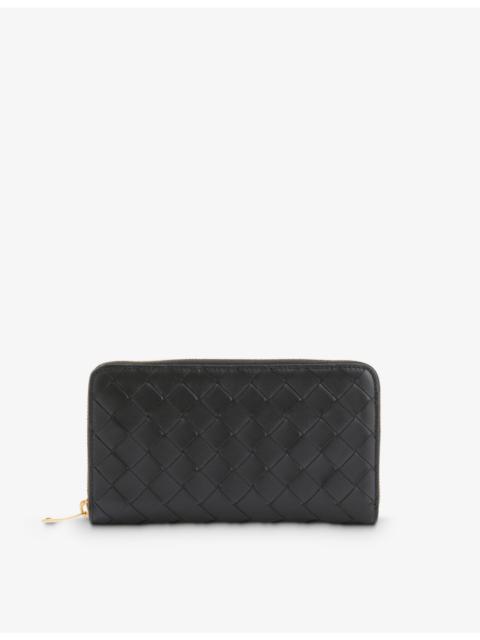 Bottega Veneta Intrecciato zipped leather wallet