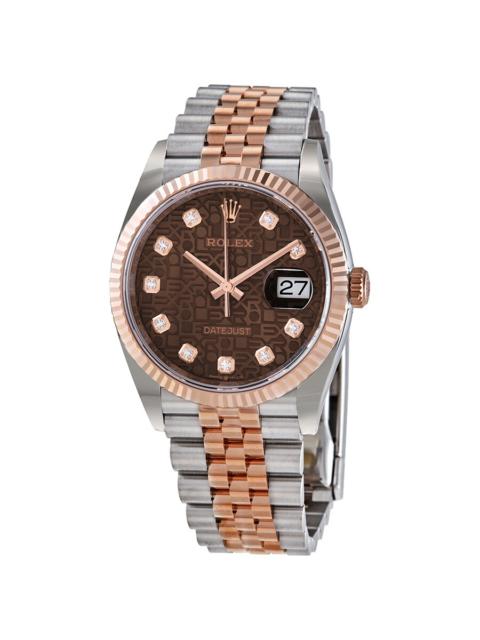 ROLEX Rolex Datejust 36 Automatic Chocolate Jubilee Diamond Dial Men's Oyster Watch 126231CHJDJ